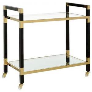 Carrito de servicio para cocina, carrito de bebidas con ruedas, carrito de bar móvil, carrito de cócteles, carrito de servicio para fiestas - Product Image 2