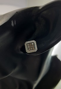 Pendientes de Plata de Ley 925 con Diamante Marrón Redondo de 0.41 Ct, para Mujer, Uso Diario, Joyería de Boda al por Mayor - Product Image 5