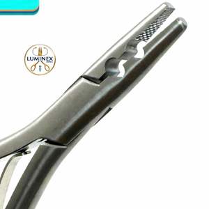 Pince à extensions de cheveux avec 2 trous et poignée à double ressort en acier inoxydable allemand de qualité supérieure - Product Image 3