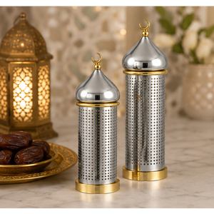 Adorno de Mesa Islámico de Acero Inoxidable con Diseño de Minarete de Ramadán, Cúpula Hueca de Mezquita, para Centro de Mesa de Eid Mubarak - Product Image 4
