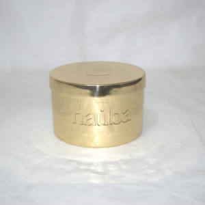 Vente en gros Boîte à bougies en laiton avec logo gravé personnalisé Pot à bougie vide en métal de luxe en cire de soja ou bougeoir ou pot parfumé - Product Image 6