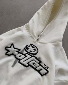 เสื้อฮู้ดดี้แบบสวมหัวทรงโอเวอร์ไซส์ ปักลายกราฟิก สตรีทแวร์ ผ้าฝ้ายฟลีซ หนานุ่ม ใส่ได้ทั้งผู้ชายและผู้หญิง ขายส่ง - Product Image 2