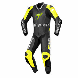 Combinaison de moto en cuir de course, combinaison de moto en cuir épais fabriquée au Pakistan, vêtements de moto, combinaison de course Kangaroo, qualité supérieure - Product Image 1