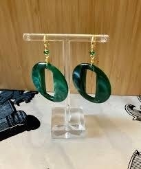 Boucles d'oreilles en bois et résine pour femme, bijoux de mariage, vente en gros, couleur personnalisée, boucles d'oreilles tendance en acrylique pour femme - Product Image 3