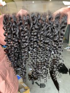 Perruque de cheveux bouclés en gros Cheveux vietnamiens Extension Halo pré-épilée noire naturelle - Product Image 4