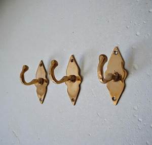 <b>Decorative</b> Brass Wall <b>Hooks</b> Antique Finish Hanging Fixture Stylish <b>Coat</b> Holder For Entryway Bedroom Bathroom Storage Needs - Product Image 6