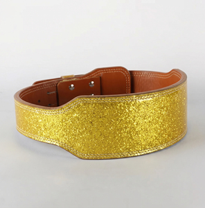 Cinturón de levantamiento de pesas de 13 mm con purpurina, soporte lumbar de alta resistencia, cinturones de cuero brillante para gimnasio, cinturón de cuero para entrenamiento, hombres y mujeres - Product Image 1
