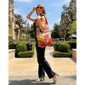 Women's Kantha <b>Patchwork</b> Hobo <b>Bag</b> - Product Image 3