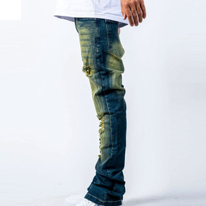 Premium <b>Men</b> Polyester Denim Jeans Pants Casual <b>Trousers</b> <b>Summer</b> Fleece Breathable Anti-Wrinkle Quick Dry OEM Supplier Direct - Product Image 4