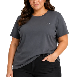 Camiseta de Verano Personalizada para Mujer, Talla Grande, Algodón y Elastano, Corte Holgado, Color Sólido, Manga Corta, Logotipo Personalizado, Directo de Fábrica, Exportación BD, OEM - Product Image 3