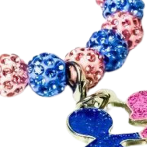 Pulsera de Cristal con Dijes de Niño y Niña, Pulsera Elástica con Cuentas, Joyería de Moda, Regalo para Mujer, Uso Diario - Product Image 5
