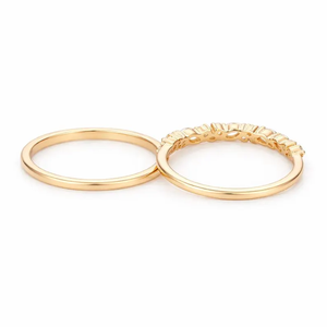 Bague de mariage en or 10 carats avec diamant synthétique CVD de 2,00 carats, taille ronde, couleur F, clarté VS1, certifié IGI, diamant cultivé en laboratoire - Product Image 2