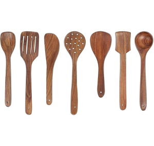 Cuillères et spatules de cuisine en bois écologiques, ustensiles de cuisine, ensemble d'outils de cuisson, fournisseur en gros - Product Image 4