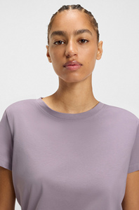 Camiseta de Manga Corta de Algodón Grueso para Mujer, 100% Algodón, Camisetas de Alta Calidad de Marca Personalizada para Mujer - Product Image 5