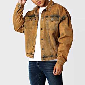 Wholesale Rate Customized Printing Front 100% Cotton Men's Denim Jacket Premium Quality Embroidery Applique Vintage Design - Product Image 4