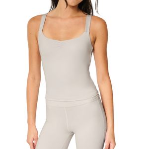 เสื้อกล้ามถักแบบมีสายปรับได้สำหรับผู้หญิง พร้อมโลโก้ด้านหน้า เนื้อผ้านุ่ม ยืดหยุ่น สวมใส่สบาย - Product Image 4