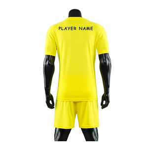 Ensemble de maillot de football pour homme à col en V, rayé, manches courtes, évacuation de l'humidité, 100% polyester, coupe classique, toutes saisons - Product Image 2