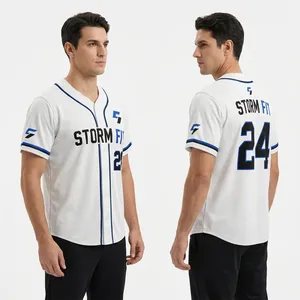 Camiseta de Béisbol Personalizada para Hombre, Manga Corta, Sublimada, Absorbente de Humedad, Antibacteriana, Corte Regular, para Todas las Temporadas, Ropa de Equipo - Product Image 2