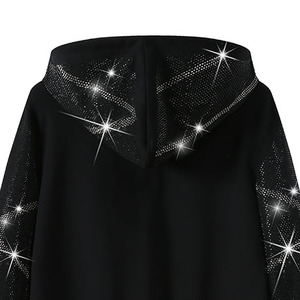 Chándales de algodón transpirable con logotipo personalizado de alta calidad para hombre, nueva llegada, ropa de invierno cálida, chándal con pedrería. - Product Image 5