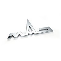 Badge de voiture personnalisé en plastique ABS, emblème de voiture chromé, emblème automobile moulé sous pression, surface lisse, lavable à l'eau pour la décoration de la carrosserie
