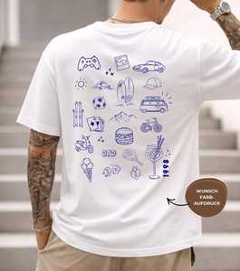 เสื้อยืดผู้ชายไซส์ใหญ่พิเศษ แขนสั้น พิมพ์ลายกราฟิก สีขาว ผ้าฝ้าย ของขวัญวันพ่อ - Product Image 3