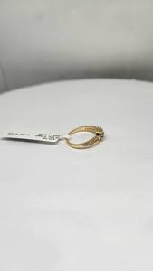 Bague pour femme en or 9 carats, couleur HI, SI, diamant naturel de 0,36 ct, plaqué rhodium, 2,428 g, certifiée IGI, bague de fiançailles de luxe avec petit diamant - Product Image 4