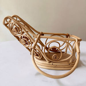 Decorative <b>wine</b> bottle rack kitchen table accent & storage high quality rattan liquor holders - Product Image 1
