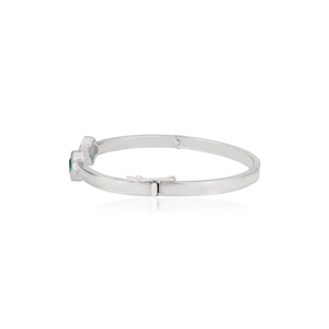 Bracelet en argent sterling 925 de haute qualité, fait main, avec pierre précieuse onyx vert naturel, pour femmes, idéal pour les soirées. - Product Image 5