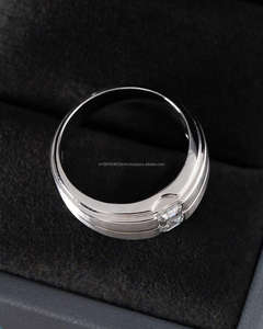 Igi/gia เพชรเจียระไนแบบวินเทจ14K แหวนแต่งงานสีขาว/แหวนหมั้นทองคำขาวสำหรับงานครบรอบงานปาร์ตี้ - Product Image 3