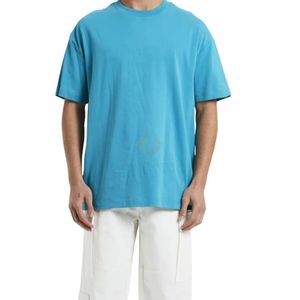 เสื้อยืดคอกลมสีเทาชาร์โคลทรงหลวมสำหรับผู้ชาย ผ้าคอตตอนหนา ทนทานต่อการซีดจาง สไตล์คนเมือง แฟชั่นเสื้อยืดโอเวอร์ไซส์สำหรับผู้ชาย - Product Image 5