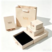 Boîte d'emballage rigide en papier écologique réutilisable avec logo personnalisé, ensemble avec sac de shopping en forme de tiroir, matériaux recyclables