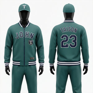 Custom Baseball Training Suit Men's Athletic Tracksuit <b>Jacket</b> Pants Performance Sportswear OEM Private Label Wholesale - Product Image 1