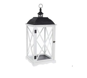 Classic Luxury Hanging <b>Square</b> shape Home Decor Stainless Steel Metal <b>Candle</b> Lantern With White Color Finished for Home & Garden - Product Image 3
