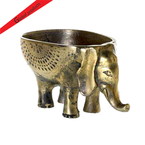 High Quality Elephant Shape Gold <b>Metal</b> <b>Bowl</b> Designer Chocolate & Nut <b>Bowl</b> For Ramadan Table Decor Hotels Wedding Restaurant <b>Bowl</b> - Product Image 1