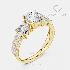 Bague de fiançailles ronde 1,30 carat, bijoux fins, certifiée IGI, or blanc 14 carats, diamant de laboratoire, cadeau pour anniversaire de mariage - Product Image 6