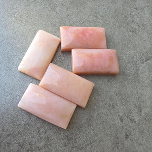 Opale rose AAA+ de grande taille en forme de rectangle, cabochon à dos plat, pierres précieuses calibrées en gros - Product Image 6