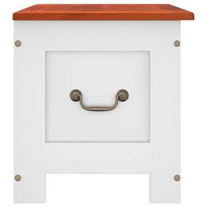 Cómoda de Almacenamiento de Madera Maciza de Acacia y Madera Sintética en Color Marrón y Blanco para Sala de Estar - Product Image 5