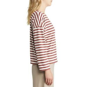 T-shirts à manches longues en coton léger pour femme, coupe ajustée, nouvelle conception, confortables, en tissu technique brossé extensible - Product Image 4