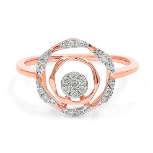 Anillo Circular de Diamantes en Oro Rosa - Product Image 3