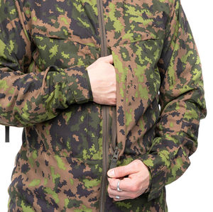 Veste de chasse pour homme avec capuche et poignets ajustables, logo personnalisé, vente en gros, camouflage numérique, imperméable - Product Image 4