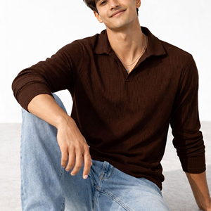 Chemises formelles pour hommes de qualité supérieure à prix raisonnable, à manches longues, avec logo brodé personnalisé, tricotées, anti-boulochage, fabriquées au Bangladesh - Product Image 2