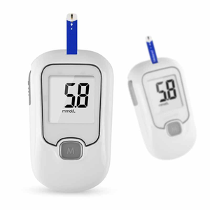 Moniteur de glycémie, résultat rapide en 5 secondes, écran LCD, 20 mémoires, mmol/L, mg/dL, kit de <span class=keywords><strong>test</strong></span> du <span class=keywords><strong>diabète</strong></span> à domicile, blanc - Product Image 2
