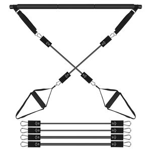 Kit de Barra de Tonificación Multifuncional para Pilates y Yoga, Bandas de Resistencia de 180 LBS para Ejercicio de Cuerpo Completo, Accesorios Premium para Pilates - Product Image 6