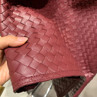 2026 Mini Hochtaillierter Plissierter Echtleder-Rock Knitterfrei Eng Anliegend Lässig Burgunderrot Damen Gerader Schnitt mit Reißverschluss