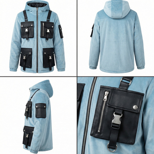 <b>Mens</b> Outdoor Expedition <b>Soft</b> <b>Shell</b> Windproof Printed Waterproof Breathable Hunting Parka with Hood MALUZA INDUSTRIES - Product Image 6