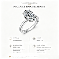 Bague de fiançailles et de mariage pour femme, solitaire en moissanite 4 carats couleur D VVS1 en argent 925, cadeau idéal pour un anniversaire ou une promesse