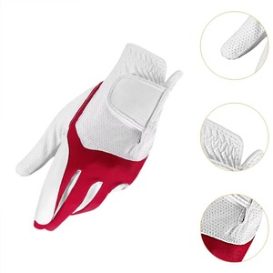 ถุงมือกอล์ฟ สีขาว สีแดง ไมโครไฟเบอร์ ระบายอากาศได้ดี ปิดด้วยตะขอและห่วง สำหรับทุกเพศ สำหรับมือขวา กีฬา - Product Image 1