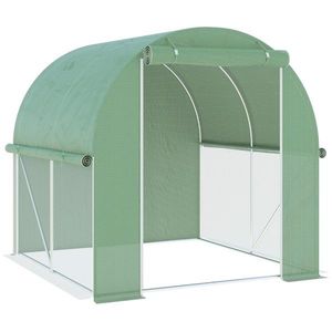 Mini Serra Moderna in Polietilene con Telaio in Acciaio/Plastica, Facile Montaggio, per Uso Domestico/Giardino - Product Image 5
