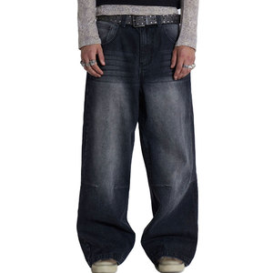Pantalon Jean Baggy Homme Qualité Supérieure Coupe Ample Délavé Style Streetwear Tendance Meilleure Vente - Product Image 1