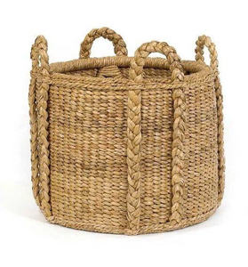 Cesta Redonda Grande de Mimbre con Asas - Product Image 1